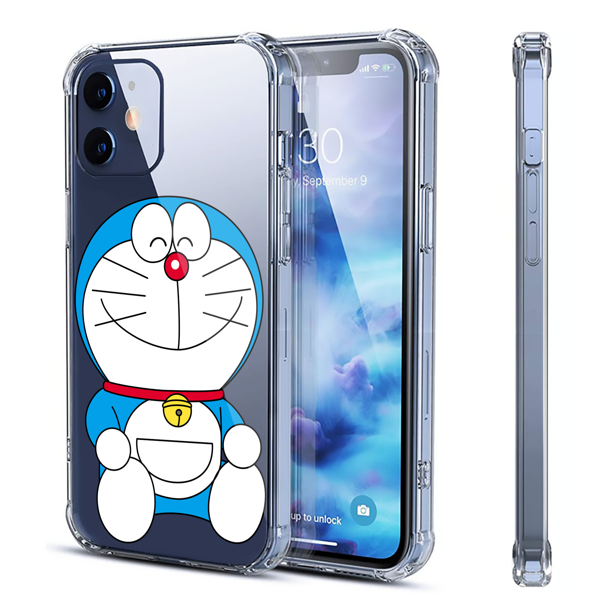 （画像用） ドラえもん Doraemon 【iPhone 12シリーズ対応】透明スマホケース（クリアソフトケース）